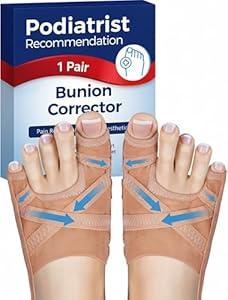 Habioer Bunion Corrector for Women & Men, Breathable Toe Straightener for the Thumb and Little Toe, Comfortable & Adjustable for Day/ Night Use, Bunion Relief Splint(1 Pair)