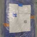 Windyun 200 Pcs Reusable Grocery T Shirt Bags Bulk Small Non Woven Shopping Bag 10 x 18 x 5 Inch Foldable Tote with Handle Party Gift (Blue)