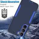 Case for Galaxy S23 Plus Case, for Samsung S23+ 5G SM-S916U with Tempered Glass Screen Protector, Hybrid Dual Layer Shockproof Rugged Protection Cover for Samsung Galaxy S23+ Navy Blue