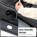 Car Seat Gap Filler with Holder and Hook, Car Seat Accessories Interior, Gap Plug with Storage Slot, Car Organizer Fit Sedan SUV Truck, Black (Black)