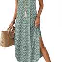 WIHOLL Summer Dresses for Women 2026 Maxi Dress Boho Halter Dress Sundresses Beach Vacation Clothes Travel Outfits M