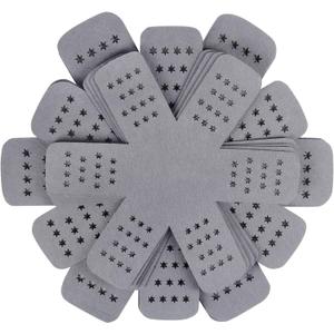 BYKITCHEN Pan Pot Protectors, Larger & Thicker Pan Protector with Stars, Set of 12 and 3 Different Sizes, Gray Pot Separator Pads for Stacking and Protecting Your Cookware