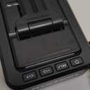 Cell Phone Stand with Wireless Bluetooth Speaker and Anti-Slip Base HD Surround Sound Perfect for Home and Outdoors with Bluetooth Speaker for Desk Compatible with iPhone/ipad/Samsung Galaxy (Black)