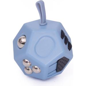 Small Fidget Toys,12 Sided Fidget Toys, Mini Cube Toys Relief Stress, Autism and Anxiety Depression Anti for Kids Adults Improve Focus (Grey)