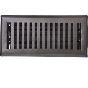 4" x 10" Contemporary Design, Steel Floor Register in Metallic Bronze Finish - Vent Covers - Decorative Air Vent Covers with Filter- Floor Register 4 x 10 Duct Size)