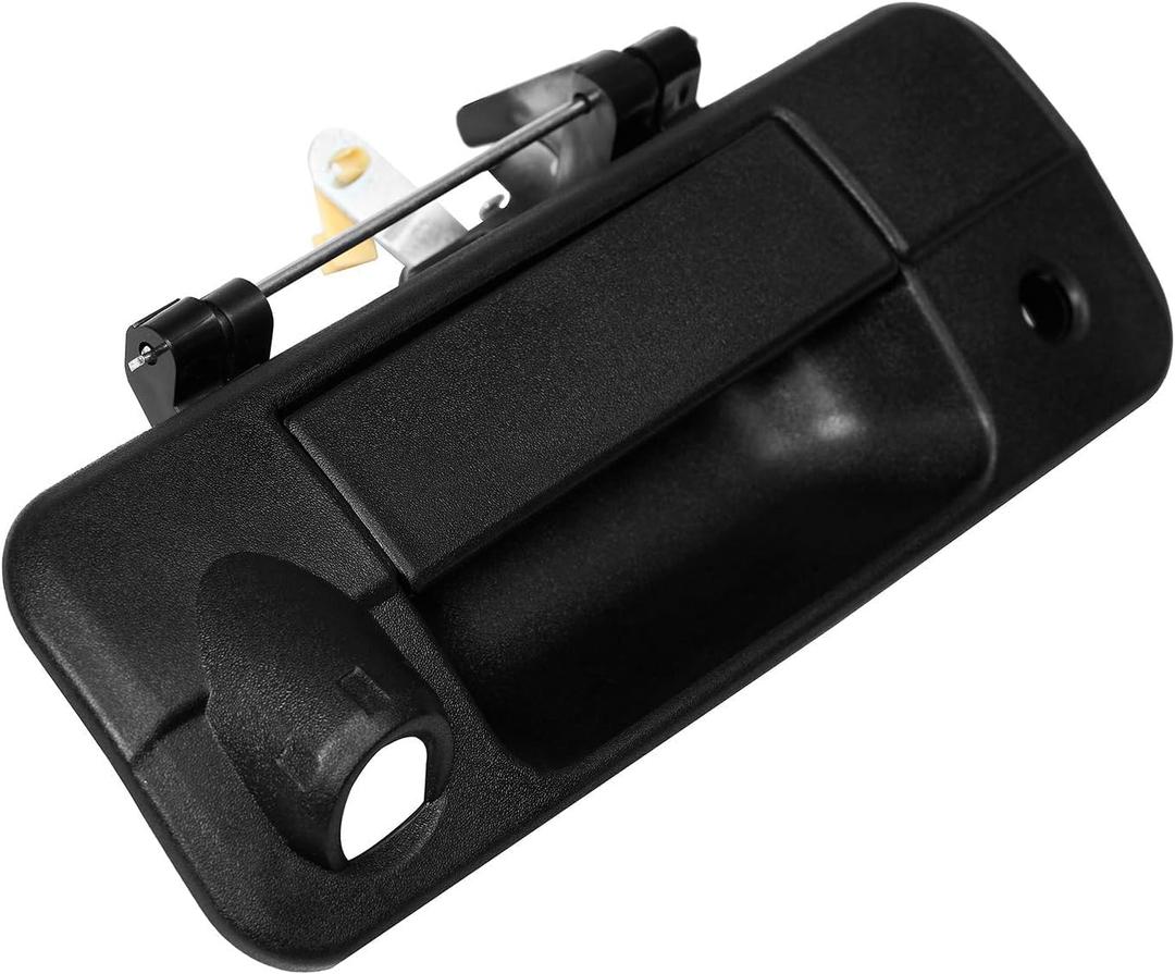 Tailgate Handle Compatible with 2007 2008 2009 2010 2011 2012 2013 Toyota Tundra Backup Camera Hole Replaces 69090-0C051, 69090-0C050, 81214, To1915119, Textured Black