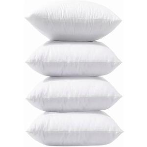 LANE LINEN 4 Pack 20x20 White Throw Pillow Inserts for Decorative Pillow Covers, Couch Pillows for Living Room, Fluffy Pillows for Bed