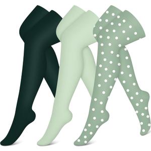 CHARMKING Compression Socks (3 Pairs) Knee High Compression Sock for Women & Men Stockings for Running, Cycling,Athletic (Small-Medium, 14 Green/Green/Green)