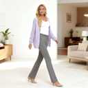 iChosy Women's Ease into Comfort Barely Bootcut Stretch Dress Pants (Gray)