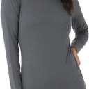 32 Degrees Women's Cozy Heat Base Layer Mock Neck Top - Thermal Long Sleeve Shirt for Winter Layering (Gray, XS)