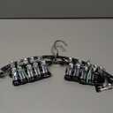 Hat Hangers for Closet, Metal 2 Pack Hat Organizer Holder for Hanger Closet Display, Hat Racks for Baseball Caps w/ 10 Clips, Hat Holder for Ball Caps & Accessories, for Men Women, Black