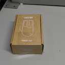 LOFREE Touch PBT Wireless Mouse with USB Receiver, Bluetooth, Wired Connection, Rechargeable, 4000 DPI with OLED Screen Compatible with Glass Surface for Mac Windows PC Notebook/Block Retro Grey