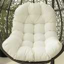 Egg Chair Cushion Replacement Outdoor Hanging Chair Cushion for Patio Furiture Hammock Swing Cushion 47x35x7 Inches (White)