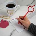 VOTUM Teacher Appreciation Gift for Women or Men - Bundle Includes Mug, Writing Pad, Apple-Shaped Pen and Sticky Notes, Jumbo Gold Paper Clip - Heart Coffee Cup - Teacher Appreciation Week Thank You