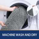 OLANLY Chenille Dog Bath Towel 31x13, Ultra Absorbent Quick Dry Pet Towel, Extra Soft Washable Plush Towel for Large Dogs & Puppies, Indoor Outdoor Use, Grey