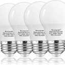 MorningLight A15 Ceiling Fan Light Bulb 60 Watt Equivalent, 6.5W Dimmable LED Light Bulbs, 2700K Warm White, E26 Base, 4 Pack A15 LED Light Bulbs 60W for Pendant, Hallway Fixtures, 600LM