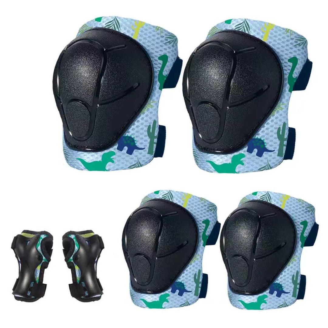 Gradient Color Kids Protective Gear Set Knee Pads for Kid 2-14 Years,W/ Adjustable Strap Kids/Youth Knee Pads Elbow Pads Wrist Guards Set for Inline Roller Skates,Cycling,BMX Bike,Skateboard,Scooter M