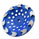 7 in.x 5/8-11 in. Abor Threaded 10 Arrow Segments Grinding Cup Wheel (5/8"-11 Threaded)