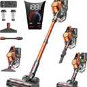 Cordless Vacuum Cleaner, 550W/45Kpa Vacuum Cleaners for Home with LED Screen, Max 60 Mins Runtime, Noise Reduction Tech, Anti-Tangle Stick Vacuum for Pet Hair Carpet and Hardfloor