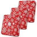 Smiry Printed Couch Cushion Covers, Stretch Soft Couch Covers for Sofa, Washable Non-Slip Sofa Slipcover Furniture Protector for Indoor and Outdoor (3 Pack, Red with White)