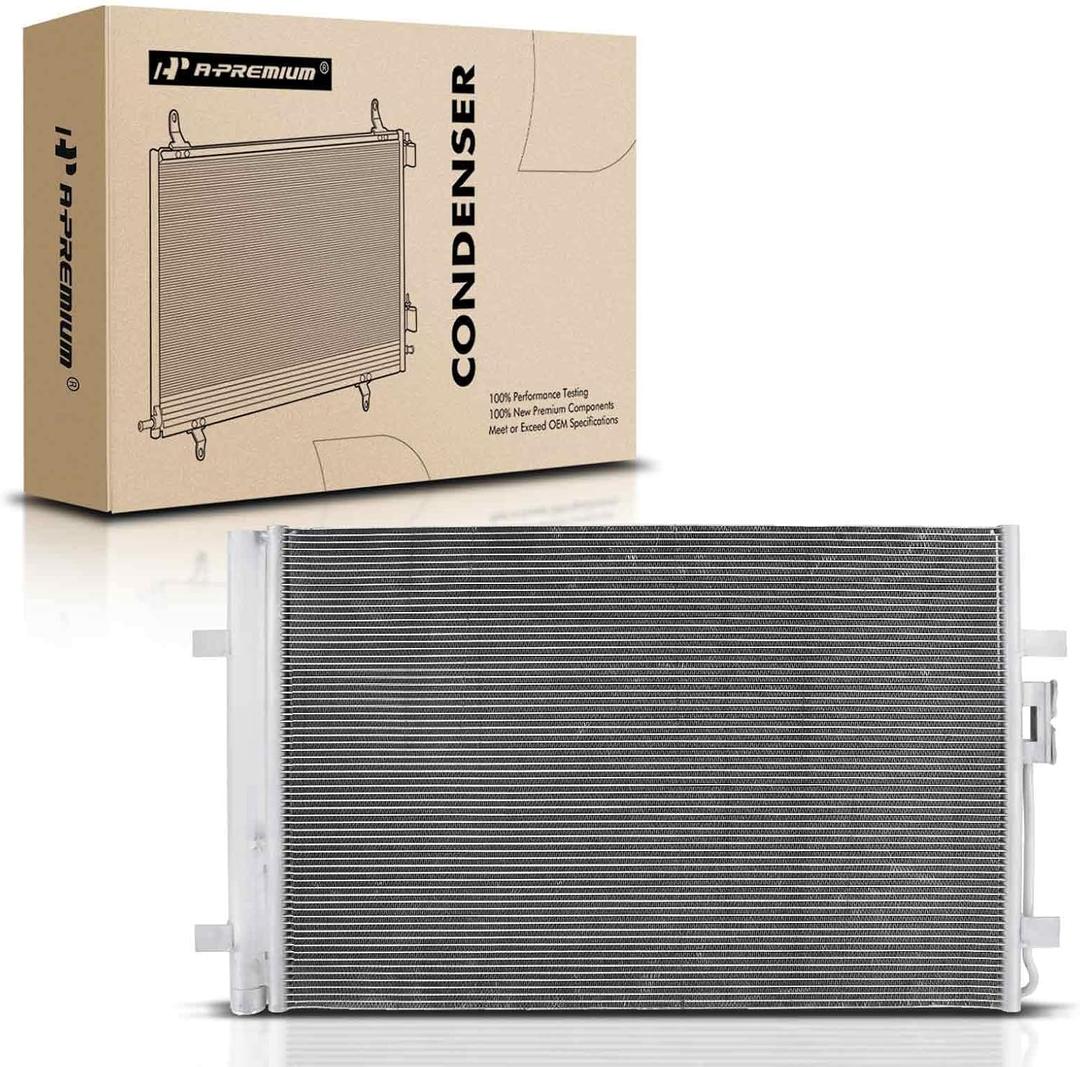A-Premium A/C Condenser Compatible with Volkswagen Atlas 2018-2021, Atlas Cross Sport 2020-2021, 2.0L 3.6L