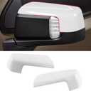 Moonlinks Compatible with 2019-2025 Chevy Silverado 1500 GMC Sierra 1500 Side Mirror Cover, White LH & RH Side Door Exterior Rearview Mirror Cap Trim for Silverado 1500(1 Pair