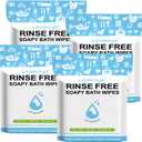 100 Pcs Body Wipes for Adults Bathing No Rinse, Bath Wipes Rinse Free Dry Shower Wipe for Adults. Soap Infused, Disposable Body Cloth for Elderly, Camping, Hiking, GYM & Travel (4 Pack)
