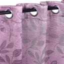 Superior Blackout Curtains, Room Darkening Window Accent for Bedroom, Sun Blocking, Thermal, Modern Bohemian Curtains, Leaves Collection, Set of 2 Panels, Grommet- 42 in x 63 in, Wisteria