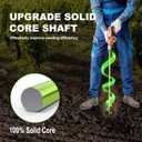 TCBWFY 2 Pack Garden Auger Drill Bit for Planting,3.5"x16" & 1.6"x16.5" Rapid Planter Bulb&Bedding Plant Auger,Earth Drill for 3/8" Hex Drive,Fence Post,Umbrella Hole Digger