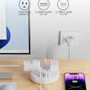 European Travel Plug Adapter with USB C, Multi Country Outlet Adapter with 3 AC Outlets and 4 USB Ports, Type C Plug Adapter for US to Most of Europe Iceland Spain Italy France Germany etc