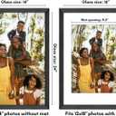 Americanflat 16x24 Poster Frame with Polished Plexiglass - Use as 12x18 Frame with Mat or Display 16x24 Photo Without Mat - Hudson Collection - Wide Picture Frames for Wall Display - Black