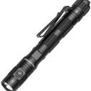 ML70 1500 Lumen EDC Flashlight Rechargeable, Pen Style Self Defense Compact Tactical Flashlight with 2AA Dual Power, IPX7 Waterproof Pocket light for Camping, Emergencies, Outdoor Activities