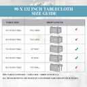 VidaFete 1 Pack Tablecloth 90 * 132inch Rectangle Table Cloth Polyester, Stain Wrinkle Resistant Polyester Dining Table Cover for Kitchen Dinning Party Wedding Tabletop Buffet Decoration(White)