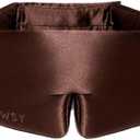 DROWSY Silk Sleep Mask - Face-Hugging, Padded Cocoon for Luxury Sleep in Total Darkness - 100% Pure Mulberry Silk (Cocoa Glow)