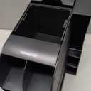 Mind Reader Cup and Condiment Station, Countertop Organizer, Coffee Bar, Kitchen, Stirrers, 5.35"W x 11.25"L x 11.15"H, Black