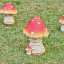 Mushroom Decor Fairy Garden Accessories - Outdoor Garden Decor Mushrooms Ornament for Garden Decoration Garden Gnome's Favorite Mushroom Statues (12.2” Red)