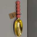Creative Co-Op Enameled Aluminum Kitchen Scoop, Pink and Gold