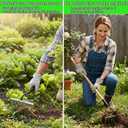 2Pcs Iron Rake for Weeding, Garden Metal Rake Heavy Duty with 7 Tines, Garden Weeding Rake Tools, Sharp Gardening Weed Rake Tool, Hand Rake Weeder Tool Weed Puller for Backyard Farm Planting Weeding