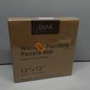 DJAR Wood Canvas Panels 12" x12'', 2 Pack – Ideal for Paint Pouring, Acrylic, Oil Painting, and Art Crafts