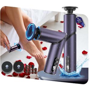 5-in-1 Professional Electric Callus Remover(Portable & Foldable), Removes 99.92% of Calluses in 3 Mins, Rechargeable Foot File Pedicure Kits with 10 & 40 Grit Pads for Soft Smooth Feet, Purple