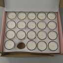 20 Pack Glass Yahrzeit Memorial Candles, Good for Yizkor and Yom Kippur Holidays, Ner Neshama in Glass Tumbler, 2"W x 2.4"H