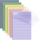 Yinder 6 Pack 180 Sheets Pastel Transparent Sticky Notes Translucent Clear Lined Self Sticky Note, Back to School Gifts for Bible Tabs, Book Tabs, School Supplies, Office, 4 x 6 Inch (Light Color)