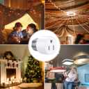 Light Socket to Plug Adapter, 3 Prong Outlet Light Socket Adapter Converter for E26/E27 Light Bulb, Screw in Installation, Bulb Plug Adapter for Porch Light Garage Basement (Style White, 1)