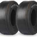 GICOOL (2 Pack) 13x5.00-6 Lawn Mower Tubeless Tire, 13x5-6 Riding Zero Turn Lawnmower Smooth Turf Tyre, 4 Ply