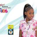 Freetress Braids YAKY Straight 10'' - Shake N Go Drawstring Ponytail for Kids #1B Off Black