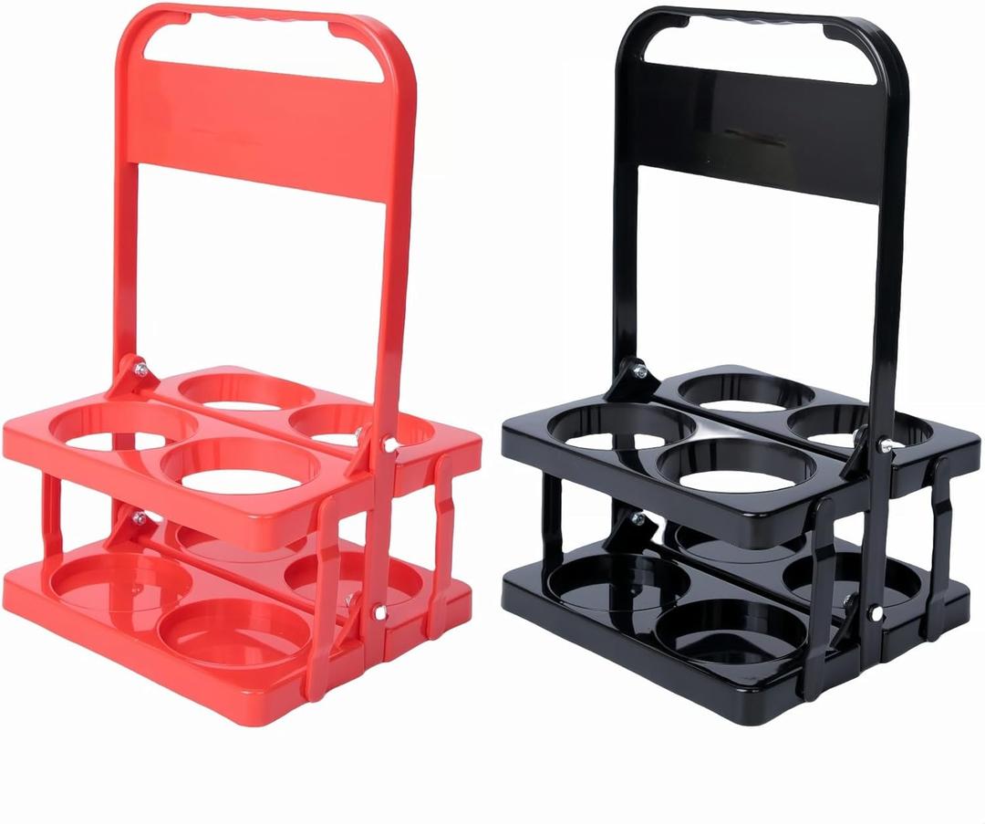2PCS 4Cup Drink Carrier for Delivery with Handle,Foldable and Plastic Reusable Drinks Carrier,Portable Cup Holder for Car,Doordash,Beer,Coffee Caddy Delivery