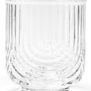 GLASSIQUE CADEAU Vintage Art Deco Lowball Gatsby Cocktail Glasses| 13 oz Double Old Fashioned Tumblers for Drinking Classic Whiskey, Gin, Bar Drinks | Round Short Glassware