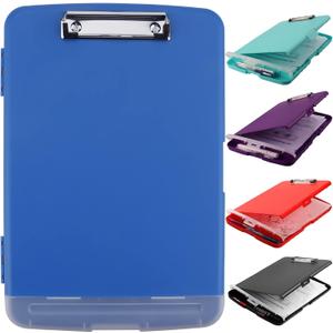 SFLHHDM Storage Clipboard with Pen Holder, High Capacity Clipboards for Classroom, Clip Boards 8.5x11 with Storage, Low-Profile Clip, Lightweight Plastic Clipboard for Kids, Lawers, Office Workers (Blue)