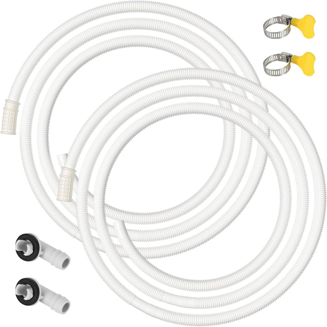2 Pack 10 FT Air Conditioner Drain Hose Kit, Plastic Tube for AC Condensate, Flexible AC Drain Hose for Mini Split AC Portable AC Washer Dishwasher Faucet 2 Pack 10 FT Air Conditioner Drain Hose Kit, Plastic Tube for AC Condensate, Flexible AC Drain Hose for Mini Split AC Portable AC Washer Dishwasher Faucet