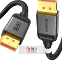 Silkland 80Gbps Short DisplayPort 2.1 Cable 1.6Ft, [8K@240Hz, 4K@540Hz 360Hz 240Hz] DP 2.1 Cable 16K, DP80 HDR Display Port Cord Compatible FreeSync G-Sync Gaming Monitor 5090 7900XTX
